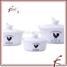 2016 hot selling ceramic casserole set for kitchen